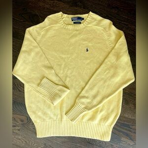 Polo Ralph Lauren Butter Yellow Vintage Crewneck Sweater XL 100% Cotton